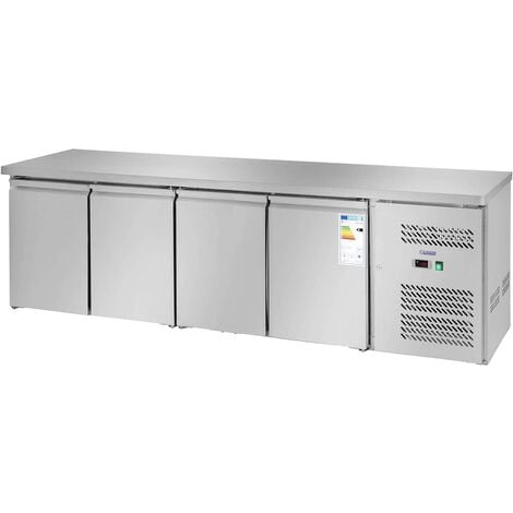 Refrigerador De La Encimera Con Encimera Mesa De Enfriamiento Profesional 450 L - Plateado