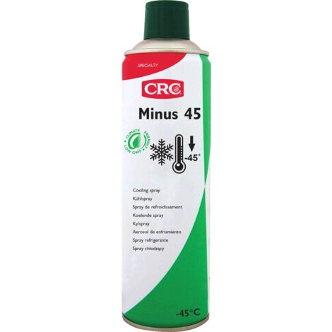 Réfrigérant aérosol CRC Minus 45, 250 ml, -45°C ( Prix pour 1 ) MINUS 45, Refroidisseur, Détection des pannes électriques
