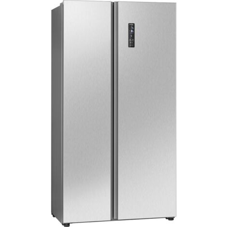 Réfrigérateur américain 442L – Congélateur 151L – Technologie Total No Frost – MultiAirflow – Niveau sonore 39 dB – SBS7344INOX – Bomann