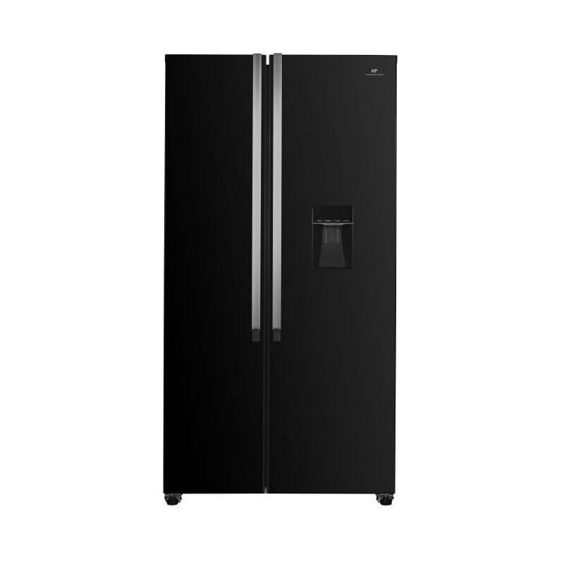 Continental Edison - Réfrigérateur américain CERA532NBD - 2 portes - 529L - L90 cm xH177 cm - Classe d - Noir
