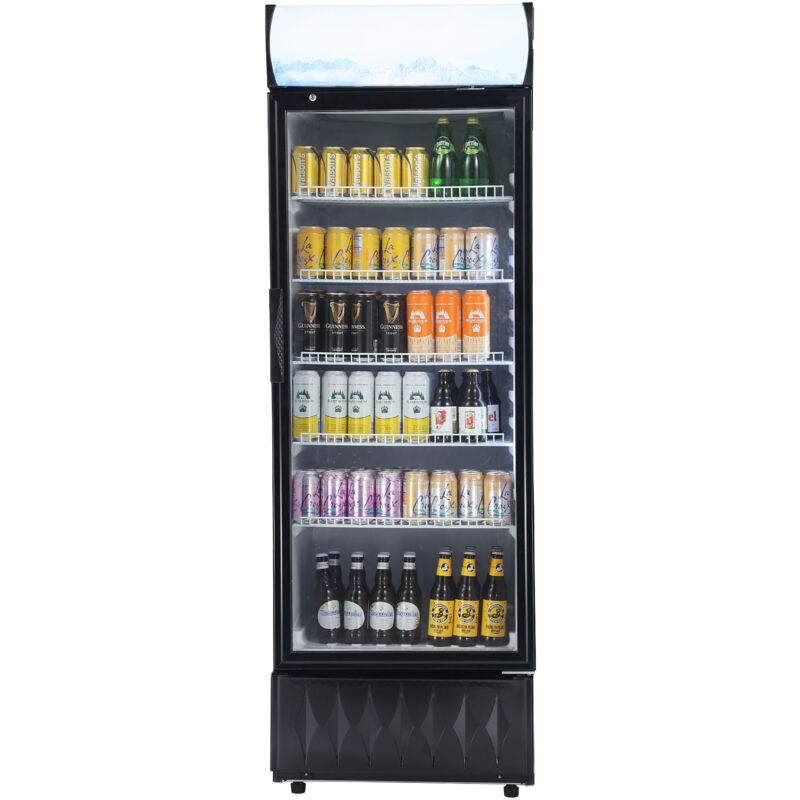Mophorn - Réfrigérateur commercial refroidisseur de boissons de 12,2 pi3 / 345 l, vitrine à porte vitrée avec 5 étagères réglables et caisson