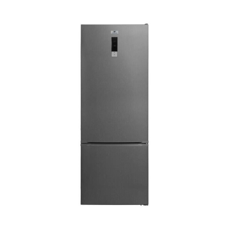 Réfrigérateur congélateur bas 472L - Total No Frost - affichage digital sur la porte - 41 dB - L70 cmxH186cm -inox