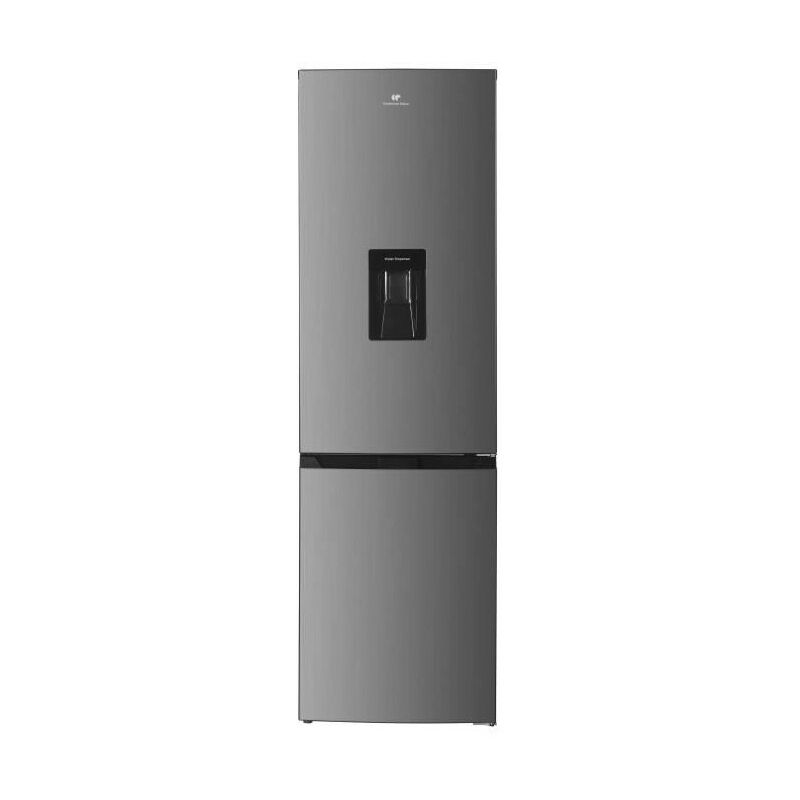 Continental Edison - Réfrigérateur congélateur bas 325L - Total No Frost - distributeur d'eau- Inox