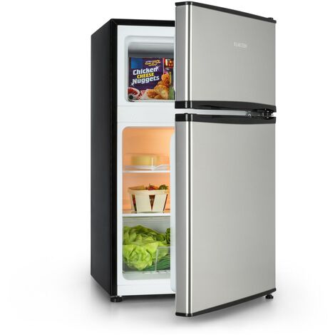 Réfrigérateur-congélateur Big Daddy Cool 61/25 litres 2 niveaux acier inoxydable - Argent - Argent