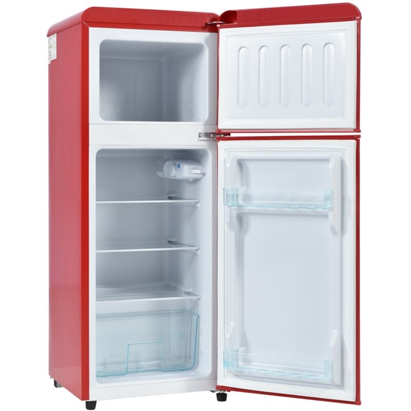 Ohjijinn - Réfrigérateur-congélateur combiné, 105,5 cm de hauteur, 41 cm de largeur, avec un volume total de 92 litres, un volume de congélateur de