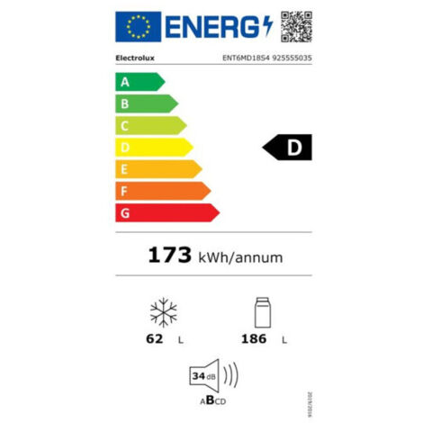 Réfrigérateur congélateur en bas Electrolux Refrigerateur congelateur combine Encastrable 177.2 cm TwinTech