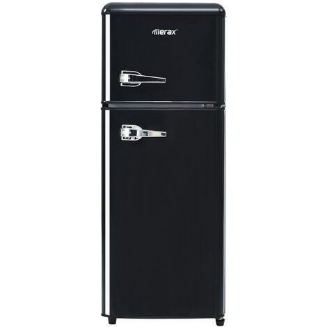 Refrigerateur congelateur en haut 92L (64L+28L) -27° à 13°- Lumière LED - Classe énergétique F - L41cm x H105.5cm - Noir