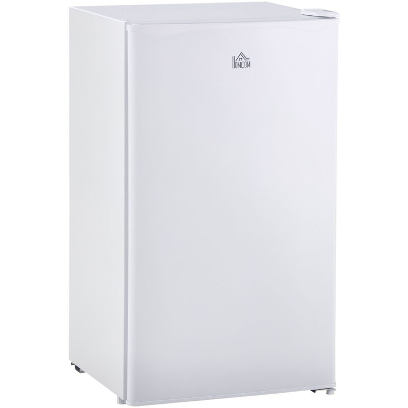 Homcom – Réfrigérateur sous-comptoir 91L – Étagères modulables – Classe énergétique E – Niveau sonore 41 dB – Température 0 à 10℃ – Blanc