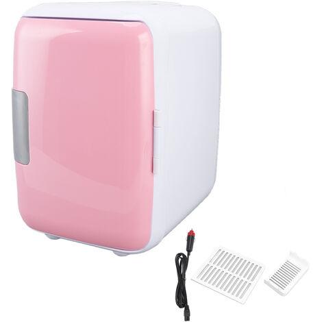 Réfrigérateur de voiture 4 litres Durable ABS stockage cosmétique partition détachable Mini réfrigérateur Portable pour nourriture cosmétique voiture rose