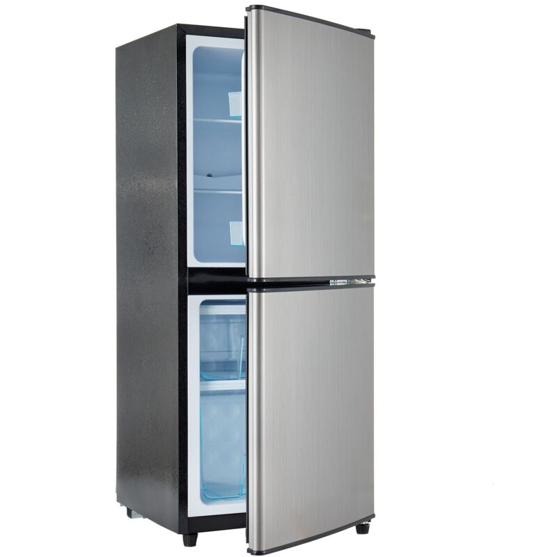Réfrigérateur 106L, réfrigérateur 60L + congélateur 46L, 7 réglages de température, éclairage led, étagères réglables, 45dB, réfrigérateur à économie