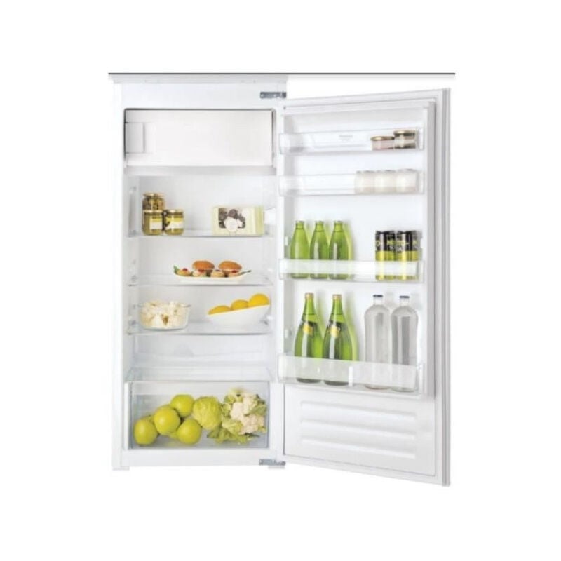 Refrigerateur - Frigo Armoire - HOTPOINT SZ12A2D/HA2FR - 189 L (171L +18 L) - Froid statique - Classe E - L54 cm x H 122 cm - Inox