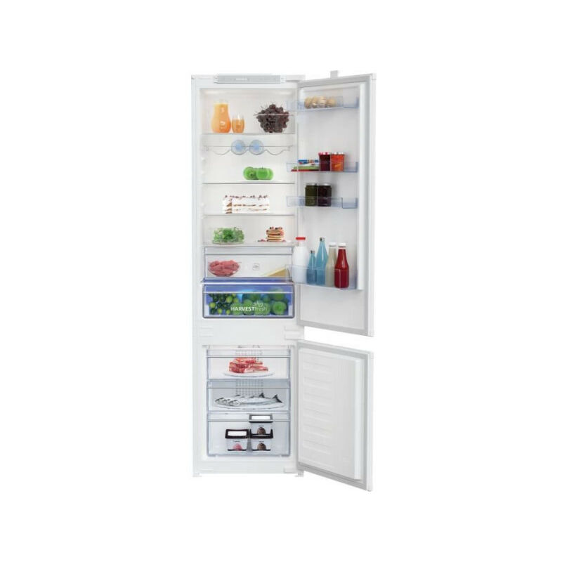 Beko - Refrigerateur - Frigo combiné BCHA306E4SN - portes - intégrable - 289 l (220L+69L) - 193x55x54 cm