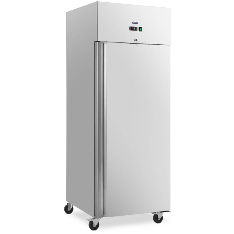 Royal Catering - Réfrigérateur professionnel 485 l Inox 1 Porte verrouillable 4 Roulettes