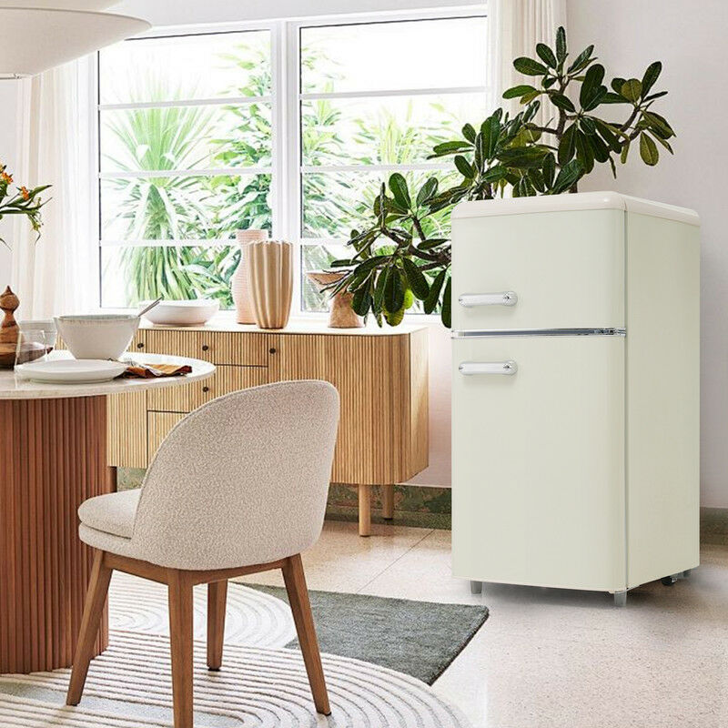 Réfrigérateur supérieur et inférieur à double porte, volume total 72 litres, LED, Blanc, 50x51x95,8cm