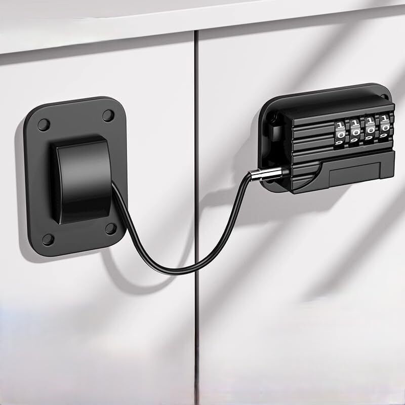 Refrigerator Safety Lock - Numeric Combination For Windows, Cabinets and Drawers - Clamp Fixing
