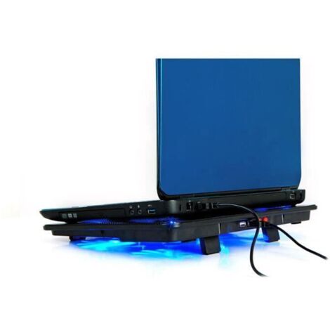 Refroidisseur avec 5 ventilateurs pour Ordinateur Portable PC Notebook de 14-17 pouce Cooler externe Stand Noir