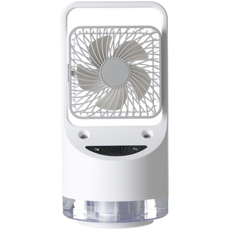 Refroidisseur d'air 4000 mAh avec poignée, double pulvérisation, réglable, 3 vitesses, fonction de secousse de la tête, affichage led rechargeable,