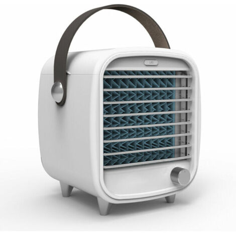 Refroidisseur d'air Portable Climatiseur Mobile USB,4 en 1 Ventilateur Climatiseur Silencieux Humidificateur Purificateur,Mini Refroidisseur d'air Personnel LED pour Maison Bureau Chambre