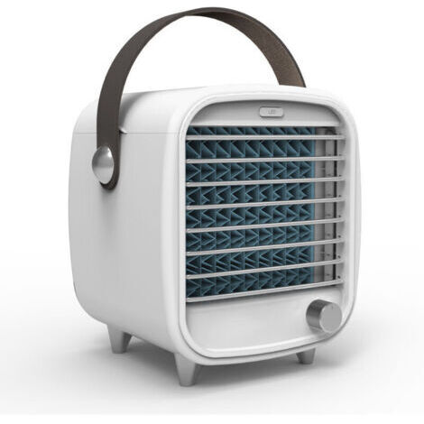 Refroidisseur d'air Portable Climatiseur Mobile USB,4 en 1 Ventilateur Climatiseur Silencieux Humidificateur Purificateur,Mini Refroidisseur d'air Personnel LED pour Maison Bureau Chambre，16.515