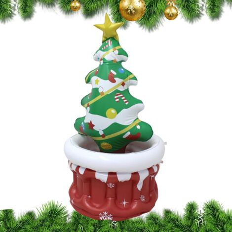 Refroidisseur de boisson gonflable - bac à glace en forme de sapin de Noël