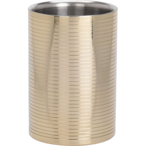 Refroidisseur de bouteilles en acier inoxydable, Ø 12 cm, doré