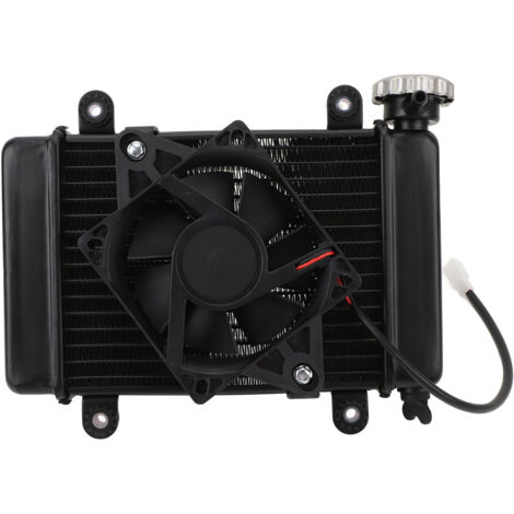Refroidisseur de radiateur refroidi à l'eau avec ventilateur 2 broches 270 mm puissant et efficace pour 150 cc 250 cc Pit Quad Dirt Bike ATV