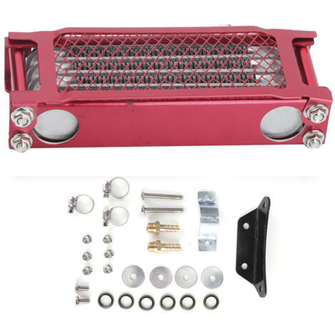 Refroidisseur d'huile de moto système de refroidissement de radiateur rouge pour véhicule tout-terrain 100250CC 85x200x45mm