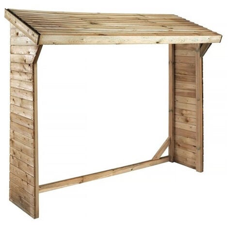 HABITAT ET JARDIN Refugio de troncos - 1,05 m² - 2,10 x 0,50 x 1,8 m - 2 Stères