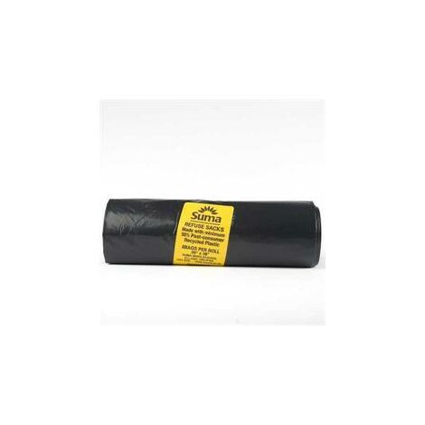 Refuse sacks made with minimum 50% post-consumer recycled plastic - SUM-NF270