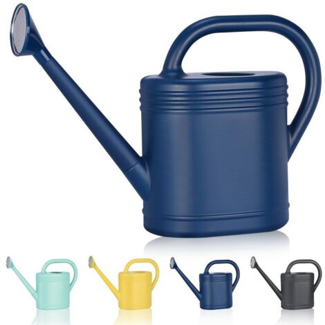 Regadera de 7,5 litros para plantas de interior y exterior, regadera moderna con boquilla larga y cabezal tipo ducha.