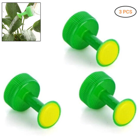 Regadera para botellas – Juego de 3 piezas – Boquilla de riego portátil de 4,6 x 3 cm para jardines y plantas.