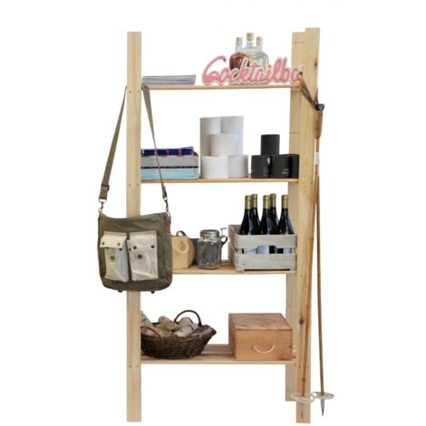 Regal 170x80x40cm Fichte 4 Böden Bücherregal Wandregal Standregal Holzregal