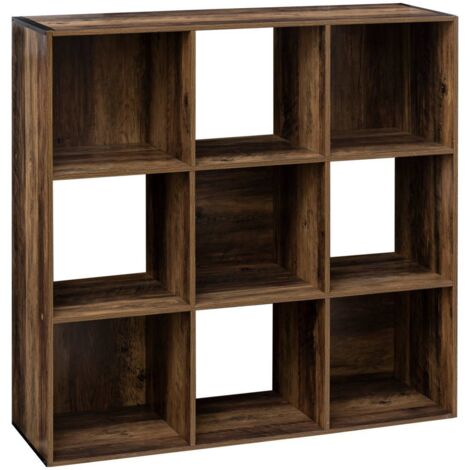 Regal 9 fächer indus mix n modul mit dunklem holzeffekt - 5five