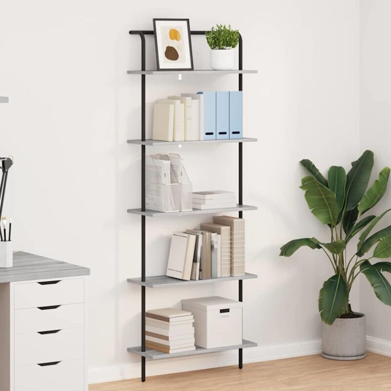 Regal Grau Sonoma 60 X 24 X 168 Cm Holzwerkstoff Vidaxl