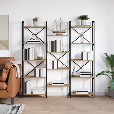 Regal Eiche handwerklich 156 x 25 x 167.5 cm Holzwerkstoff vidaXL