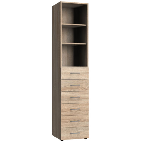 Regal Eiche MIAMI-43, B/H/T ca. 80/185/40 cm