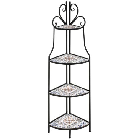 Regal FAVARA Metall 128 cm 43 cm Schwarz