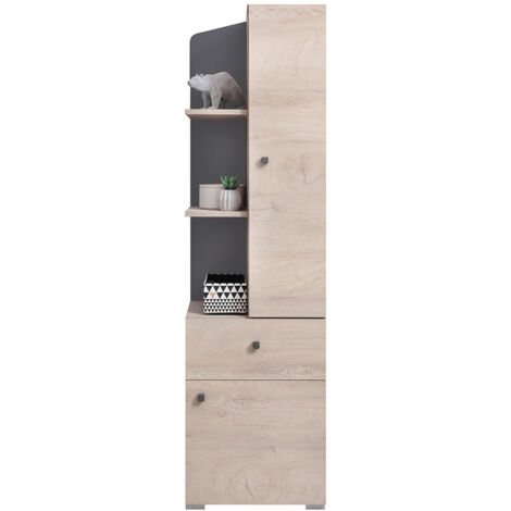 Regal in Eiche mit anthrazit DIAMANTE-133