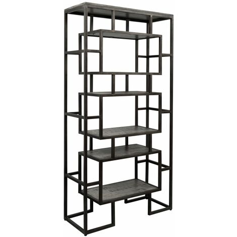 Regal Mango 100x40x202 grau lackiert HEAVY INDUSTRY 108