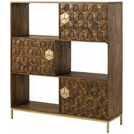 Regal Mango 130x40x142,5 braun geölt DIAMOND 219
