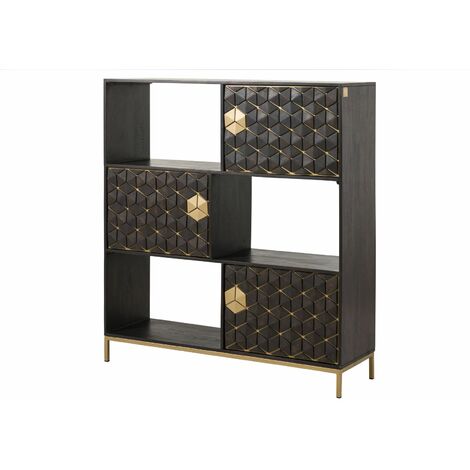 Regal Mango 130x40x142,5 grau geölt DIAMOND 119
