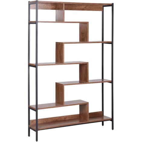 Regal mit 6 Ebenen DAVEN 180 cm Braun