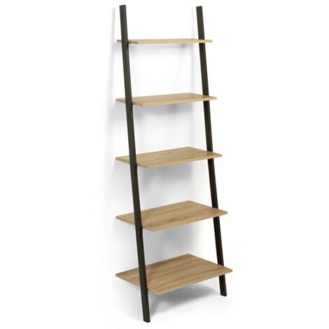 IDMARKET Regal Wandleiter 5 Ebenen DETROIT Industriedesign