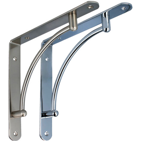 Regalbodenträger 220x220mm Garderobenkonsole Regalkonsole eleganter Regalwinkel Edelstahloptik