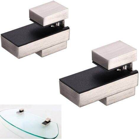Regalhalterung für Holz/Glas, für 0,2 bis 0,8 Zoll Holz/Glas, gebürstetes Nickel