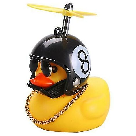 Regalo de coche, casco de viento roto, pequeño pato amarillo negro, accesorios de decoración de coche, pato rompevientos, rompeolas