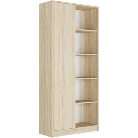 Regalschrank mit Fächern, Sonoma - 180 x 80 x 33 cm - Modern B-5