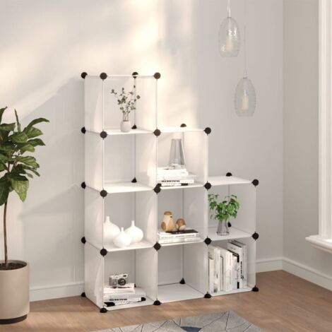 Regalsystem mit 9 Würfeln Transparent PP CFW125894