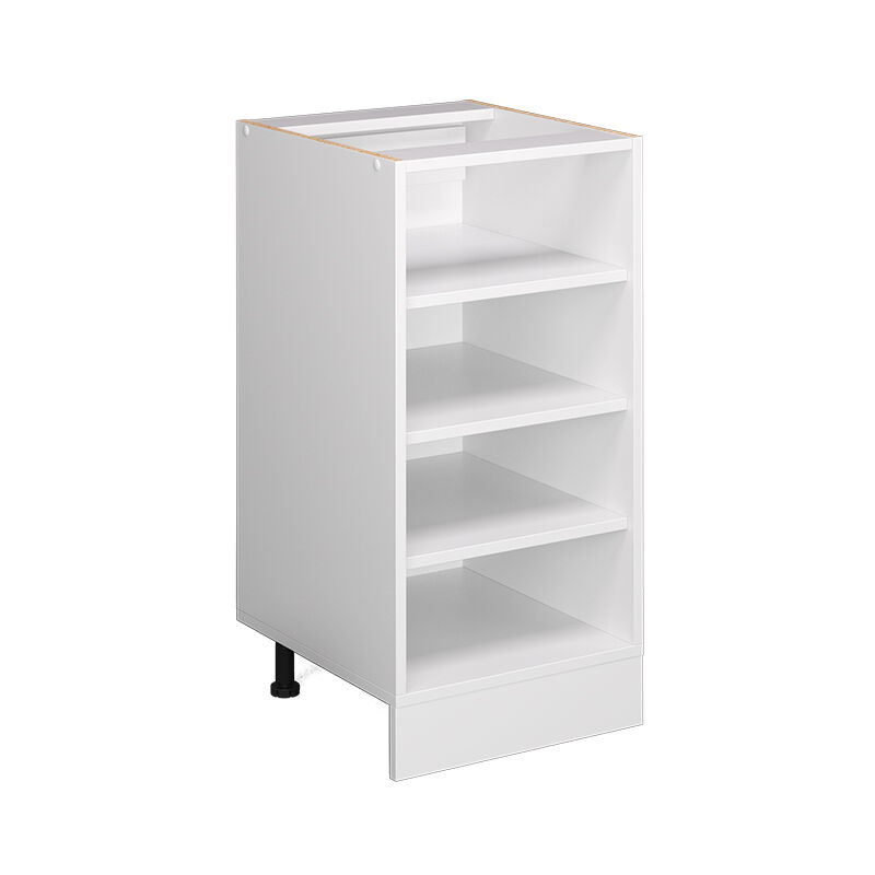 Regalunterschrank R-line, Weiß, 40 Cm Mit Offenen Regalen, Ohne Arbeitsplatte Vicco