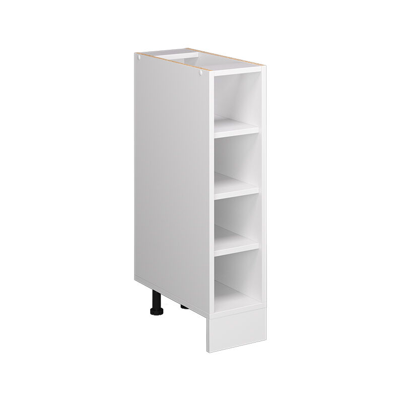 Regalunterschrank R-line, Weiß, 20 Cm Mit Offenen Regalen, Ohne Arbeitsplatte Vicco